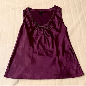 Purple Sleeveless Blouse